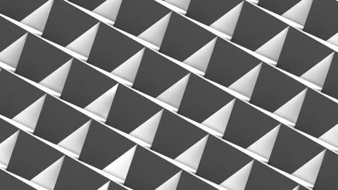 Abstract geometric triangle shape on white background, pattern. 3d illustrati Illustrazione stock