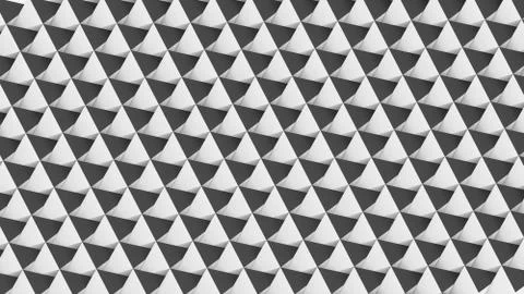 Abstract geometric triangle shape on white background, seamless pattern. 3d i Illustrazione stock
