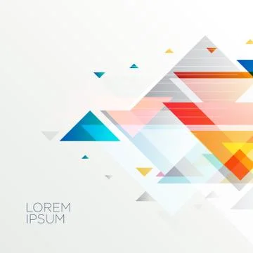 Abstract geometric triangle shapes background Stock Illustration
