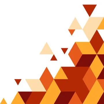 Abstract Geometric Triangle Vector Background with Colorful Orange and Red .. Stock Illustration