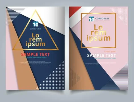 Abstract geometric triangles with circles and lines pattern multicolor for te Stock Illustration
