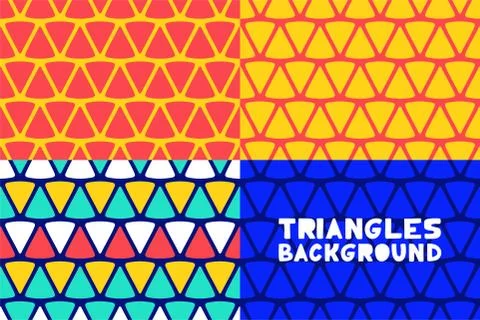 Abstract geometric triangles pattern background set for business brochure cov 스톡 일러스트