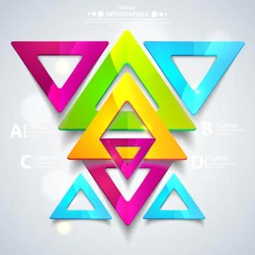 Abstract geometric triangles. Vector illustration for your business presentat Stock Illustration