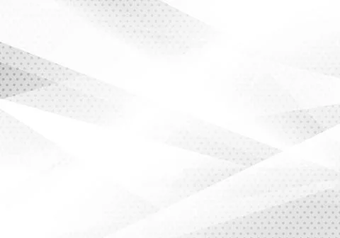 Abstract geometric triangles white and gray background with polka dots stripe Illustrazione stock
