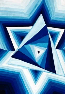 Abstract geometric triangular ornament Illustrazione stock