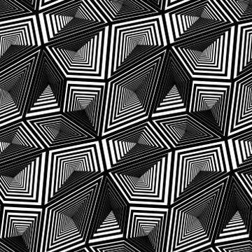 Abstract Geometric Triangular Vector Seamless Pattern Stock Illustration