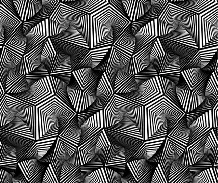 Abstract Geometric Triangular Vector Seamless Pattern Stock Illustration