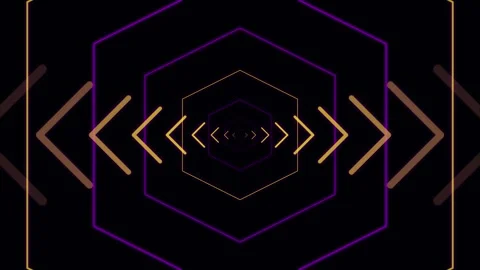 Abstract Geometric Tunnel Animation Video stock 344248284
