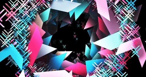 Abstract Geometric Tunnel Stock Footage 106924766