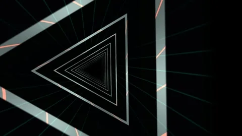 Abstract Geometric Tunnel of Receding Frames Stock Footage 340792109
