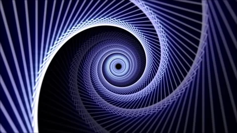 Abstract geometric tunnel with swirl structure of glowing lines Stock Footage 279941554