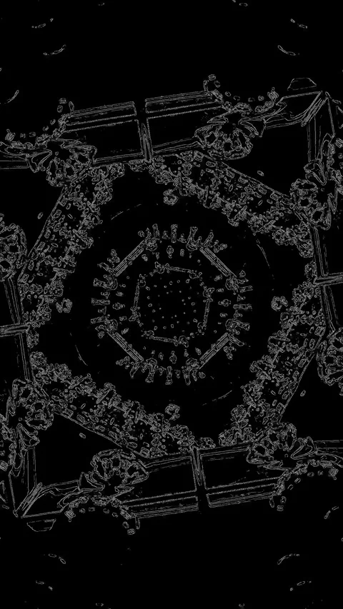 Abstract geometric tunnel vj loop screen saver creates a dark seamless loop.. Stock Footage 321568946