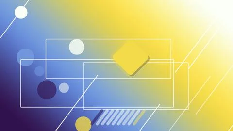 Abstract geometric UI elements with a glowing yellow check icon convey appr.. イラスト素材