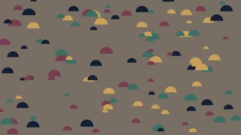 Abstract geometric umbrellas pattern with overlapping shapes on neutral bac.. Stock Illustration