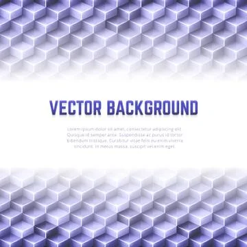 Abstract geometric vector background with 3D cubes Stock Illustration