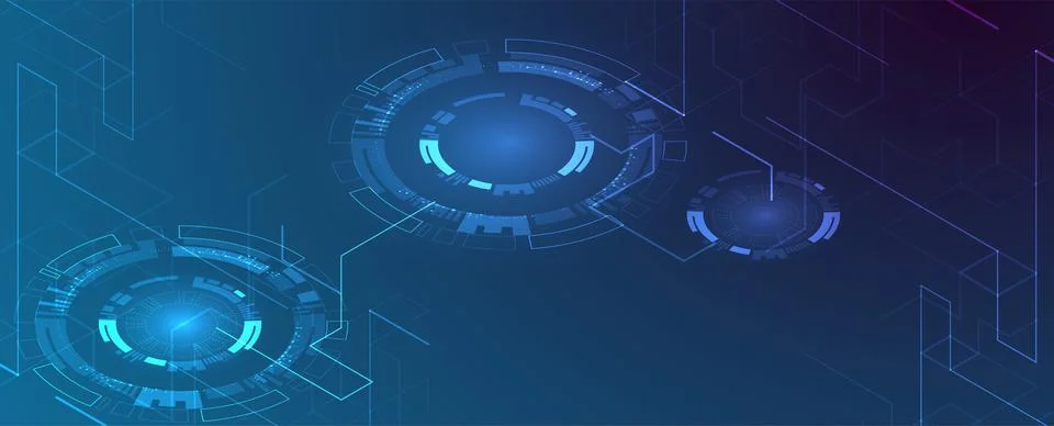 Abstract geometric vector background. Circle technology or science concept. Illustrazione stock