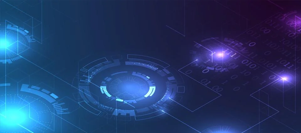 Abstract geometric vector background. Circle technology or science concept. Stock Illustration