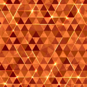 Abstract geometric vector background with glowing triangles Stock Illustration