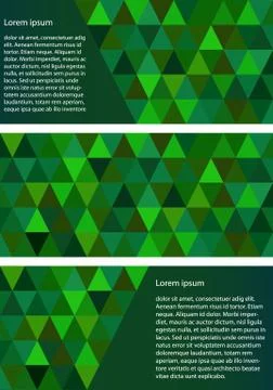 Abstract geometric vector background, triangle pattern set Stock Illustration