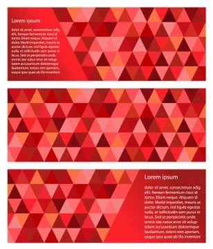 Abstract geometric vector background, triangle pattern set 스톡 일러스트