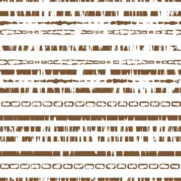 Abstract geometric vector brown repeat seamless pattern. Monochrome Illustrat Illustrazione stock