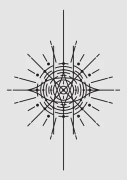 Abstract Geometric Vector Illustration, Mandala, Dreamcatcher - Dark Elemen.. Stock Illustration