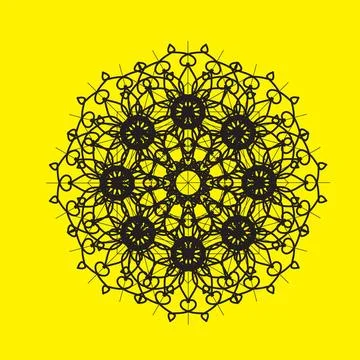 Abstract Geometric Vector Mandala Design Symmetrical Circular  Illustration Stock Illustration