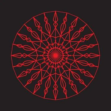 Abstract Geometric Vector Mandala Design Symmetrical Circular Illustration  Stock Illustration