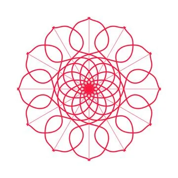 Abstract Geometric Vector Mandala Design Symmetrical Circular  Illustration Stock Illustration