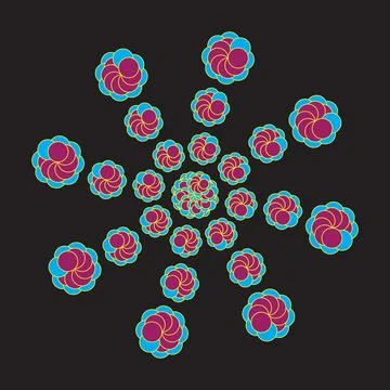 Abstract Geometric Vector Mandala Design Symmetrical Circular Illustration  Stock Illustration