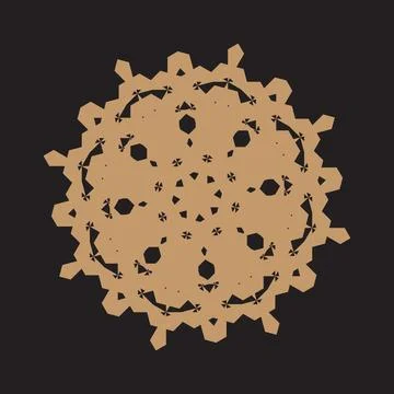 Abstract Geometric Vector Mandala Design Symmetrical Circular Illustration Stock Illustration