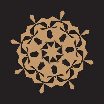 Abstract Geometric Vector Mandala Design Symmetrical Circular Illustration Stock Illustration