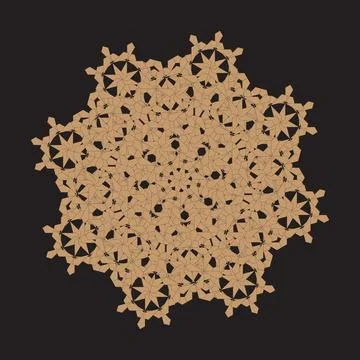 Abstract Geometric Vector Mandala Design Symmetrical Circular Illustration Stock Illustration