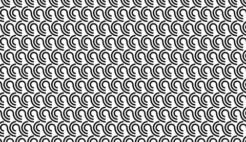 Abstract geometric vector pattern with black and white curved lines creating a Stockillustratie