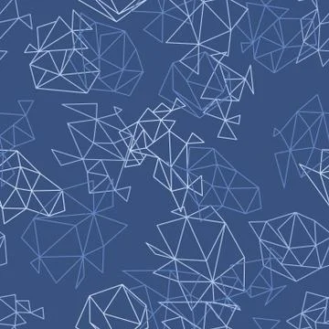 Abstract Geometric Vector Pattern in blue color Stock Illustration