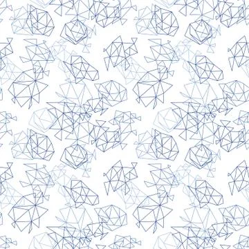 Abstract Geometric Vector Pattern in blue color Stock Illustration