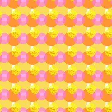 Abstract geometric vector seamless pattern fun bubbles Stock Illustration