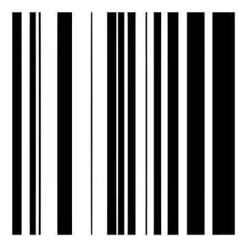 Abstract geometric vertical striped pattern with black and white stripes Stock Illustration