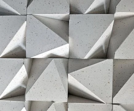 Abstract Geometric Wall Texture with Dynamic Shadows Stock Photos