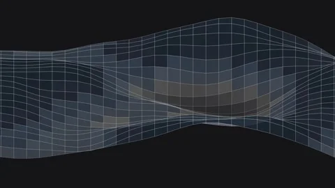 Abstract Geometric Wave, Flowing Lines and Dynamic Motion Background Video stock 347163044