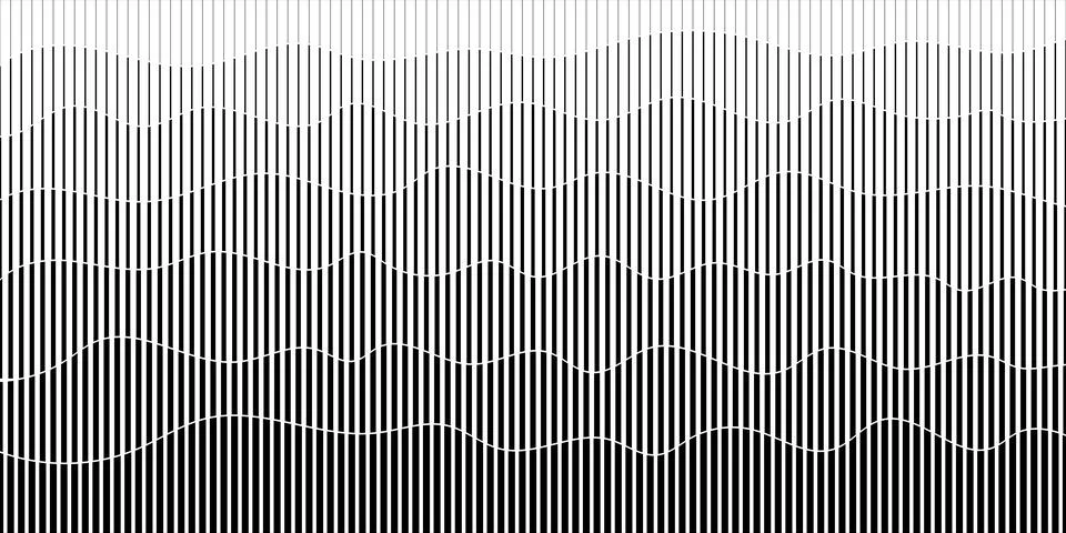 Abstract geometric wave line pattern on white background. Modern texture de.. Stock Illustration