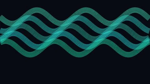 Abstract geometric wave pattern design with gradient teal lighting for mode.. Stock Illustration