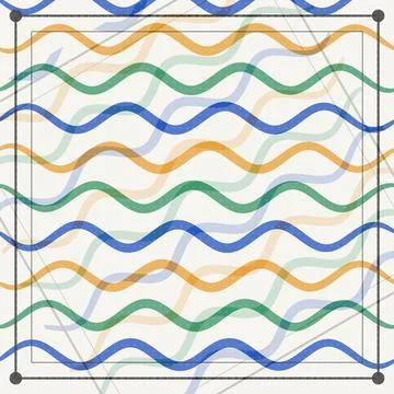 Abstract geometric wave pattern design with layered colors on transparent b.. Stock Illustration