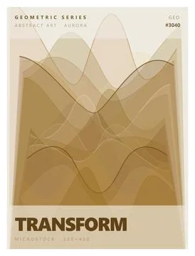 Abstract geometric wave pattern with wavy lines and minimalist composition. 스톡 일러스트
