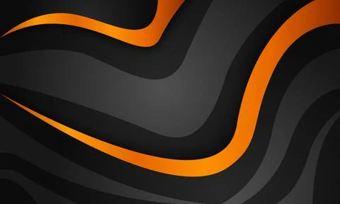 Abstract geometric waves dark technology background Stock Illustration