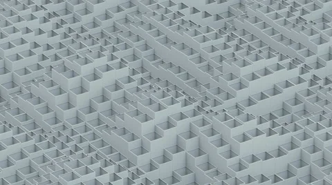 Abstract Geometric Waving Background, 4k Loopable 3d Animation Stock Footage 68369652