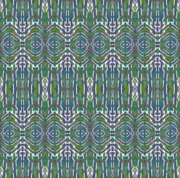 Abstract geometric wavy pattern green purple white Stock Illustration