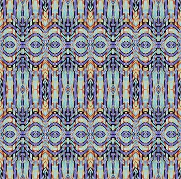 Abstract geometric wavy pattern purple blue yellow Illustrazione stock