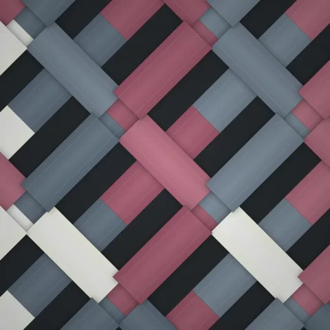 Abstract Geometric Weave Pattern: Intersecting Stripes in Muted Colors Stock Footage 347811678