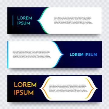Abstract geometric web banner vector gradient template Stock Illustration